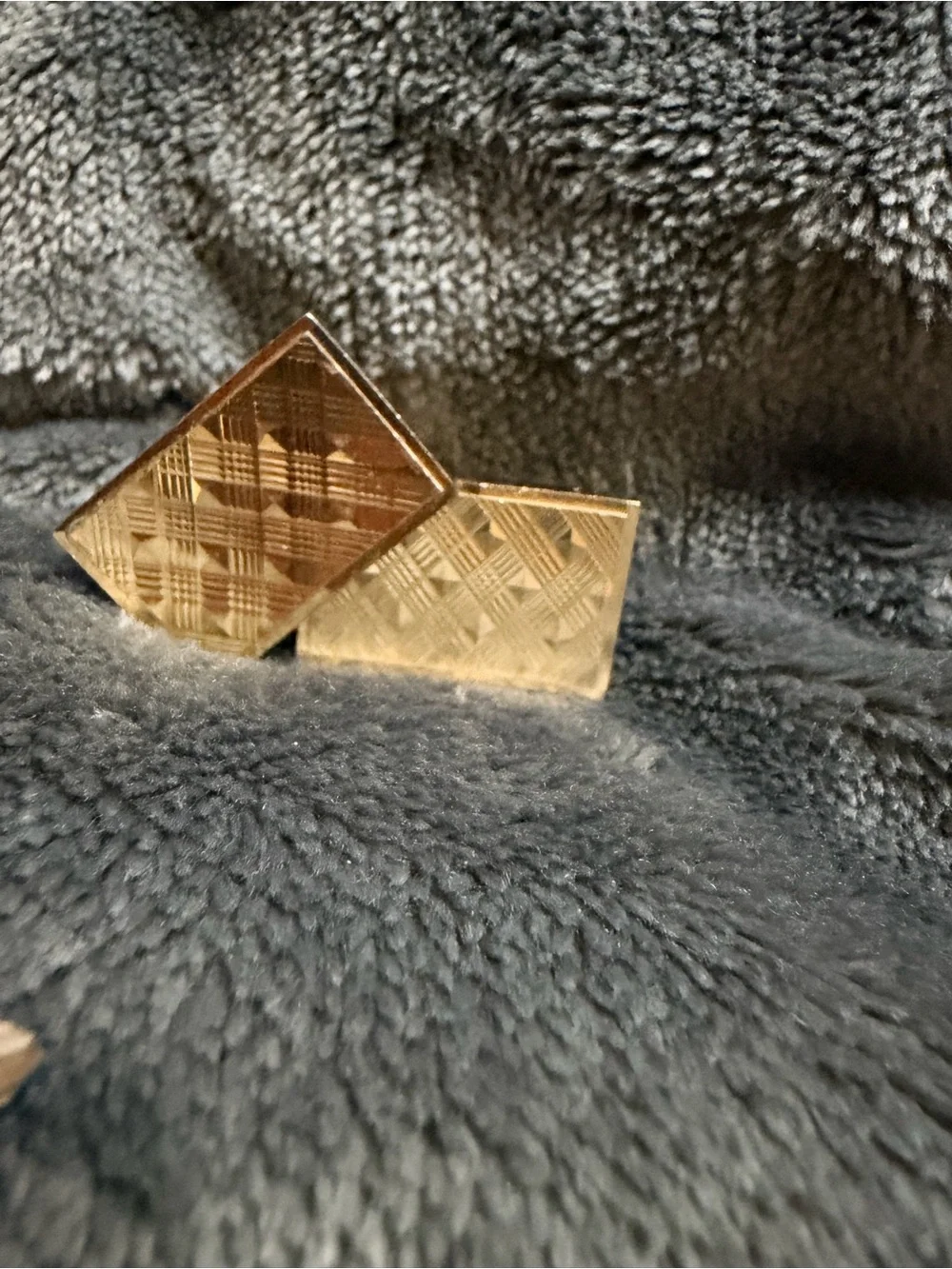 Swank Mid Century Modern Gold Plated Cufflinks